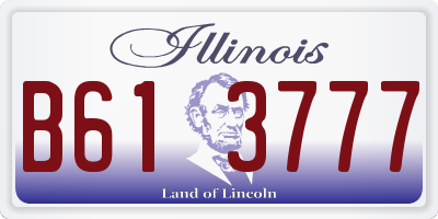 IL license plate B613777