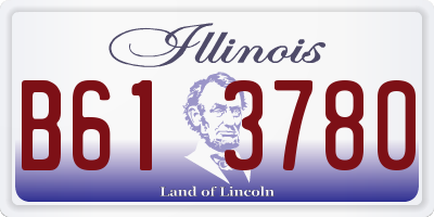 IL license plate B613780