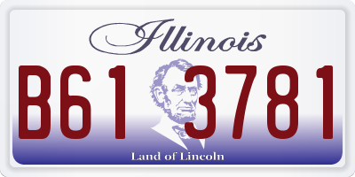 IL license plate B613781