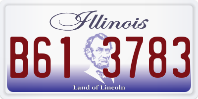 IL license plate B613783