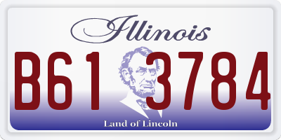 IL license plate B613784