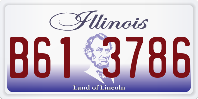 IL license plate B613786