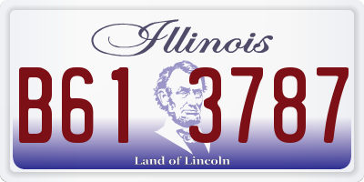 IL license plate B613787