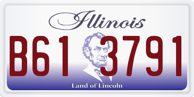 IL license plate B613791