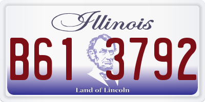 IL license plate B613792