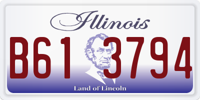 IL license plate B613794