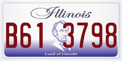 IL license plate B613798