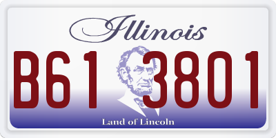 IL license plate B613801