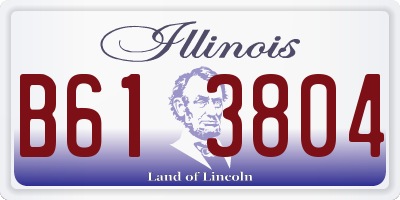 IL license plate B613804