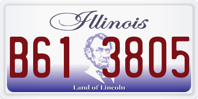 IL license plate B613805