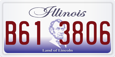 IL license plate B613806