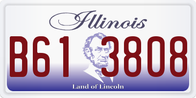 IL license plate B613808
