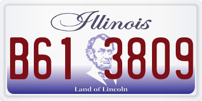 IL license plate B613809