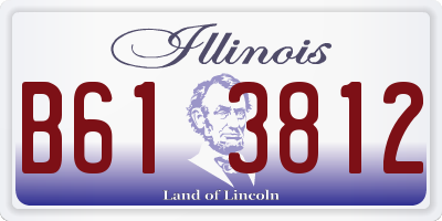 IL license plate B613812