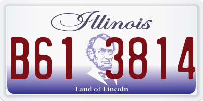 IL license plate B613814