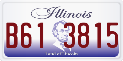 IL license plate B613815