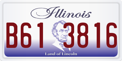 IL license plate B613816