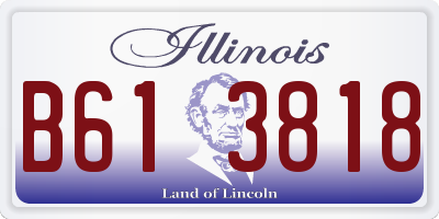 IL license plate B613818