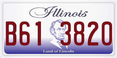 IL license plate B613820