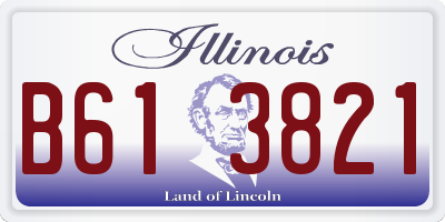 IL license plate B613821