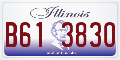 IL license plate B613830