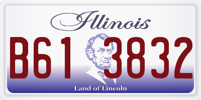 IL license plate B613832