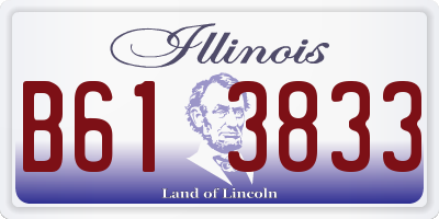 IL license plate B613833