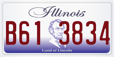 IL license plate B613834
