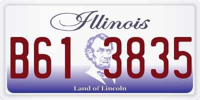 IL license plate B613835