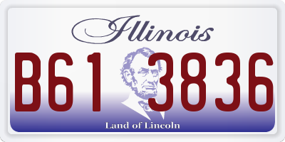 IL license plate B613836
