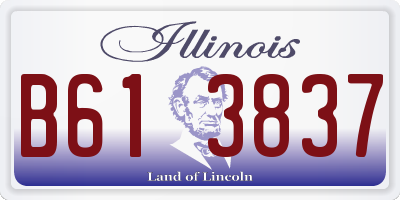 IL license plate B613837