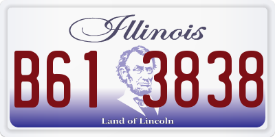 IL license plate B613838