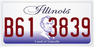 IL license plate B613839