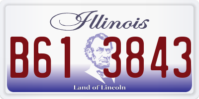 IL license plate B613843