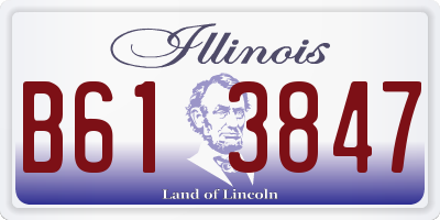 IL license plate B613847