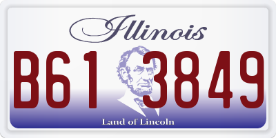 IL license plate B613849