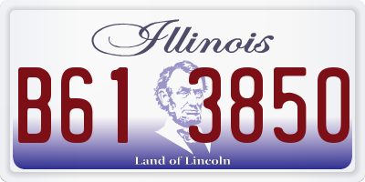 IL license plate B613850