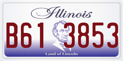 IL license plate B613853