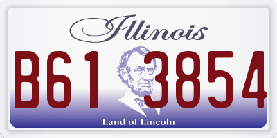 IL license plate B613854