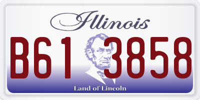 IL license plate B613858