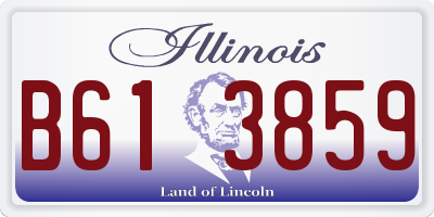 IL license plate B613859