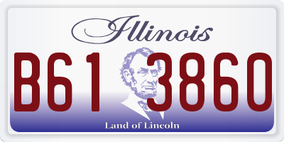 IL license plate B613860