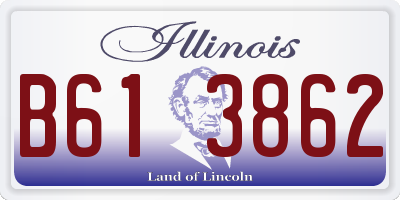 IL license plate B613862
