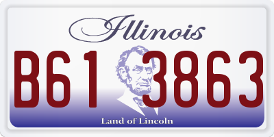 IL license plate B613863