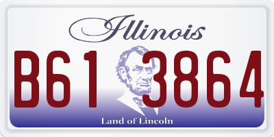 IL license plate B613864