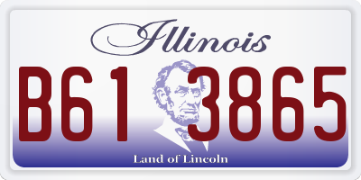 IL license plate B613865