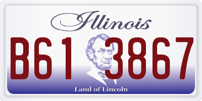 IL license plate B613867