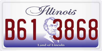 IL license plate B613868