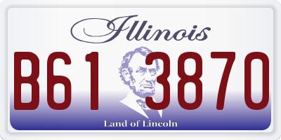 IL license plate B613870