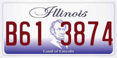 IL license plate B613874